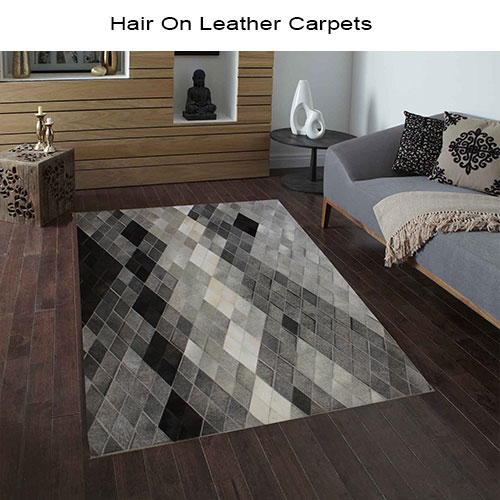 Hair on Leather Carpets PAT 4896