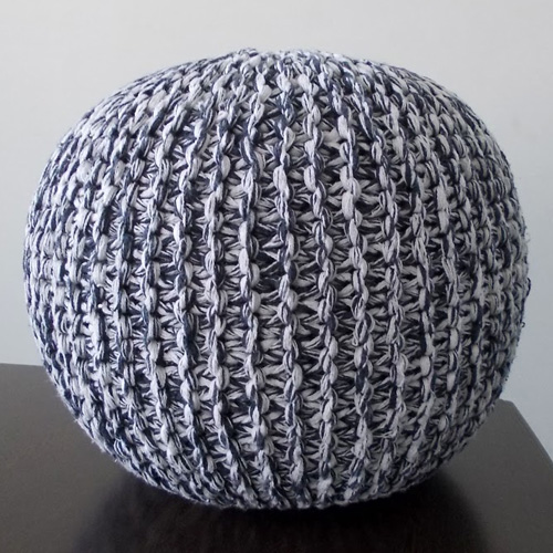 Knitted Poufs Charcoal