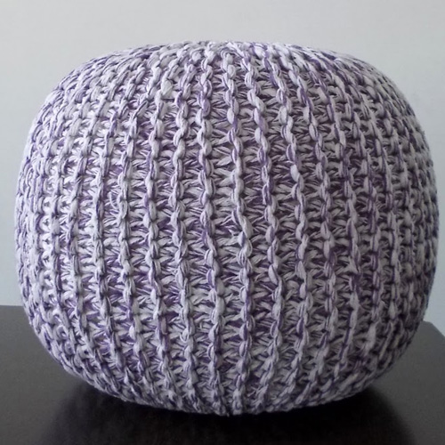 Knitted Poufs Lilac