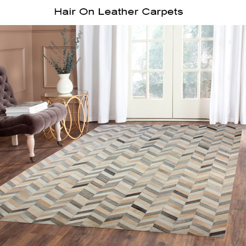 Hair on Leather Carpets PAT 4730