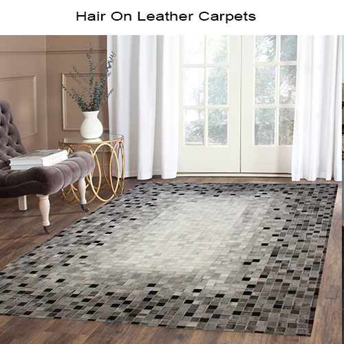 Hair on Leather Carpets PAT 4898