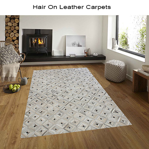Hair on Leather Carpets PAT 4899