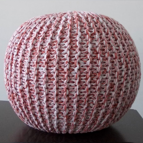 Knitted Poufs Orange