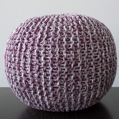 Knitted Poufs Violet